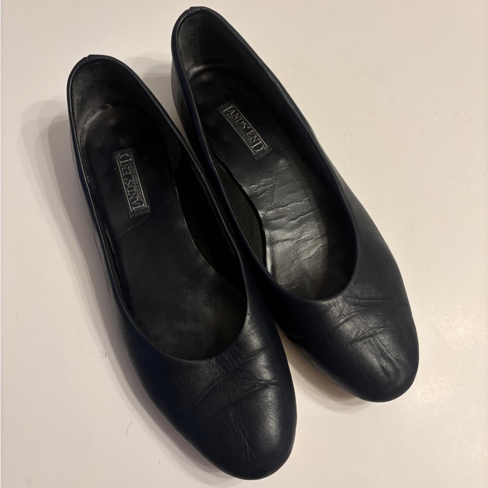 Lands End Leather Ballet Flats